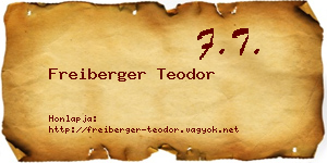 Freiberger Teodor névjegykártya